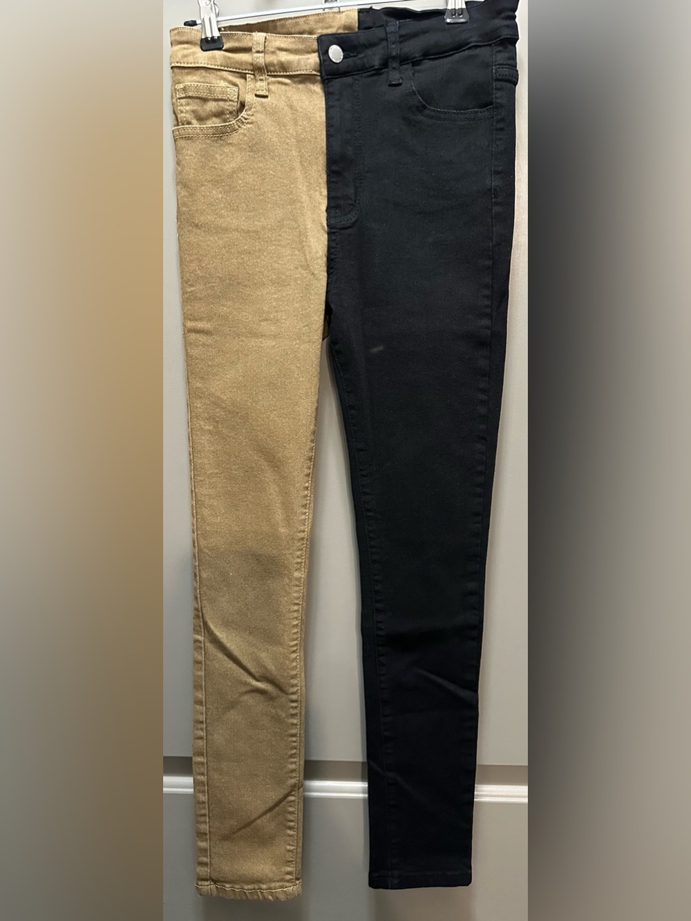 Shein Size 12Y Split Color Jeans EUC